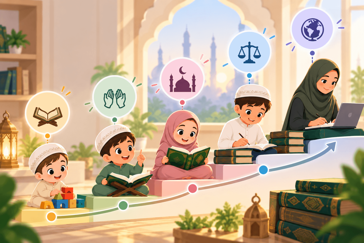 Islamic Studies Curriculum for Kids: What Should They Learn at Each Age?